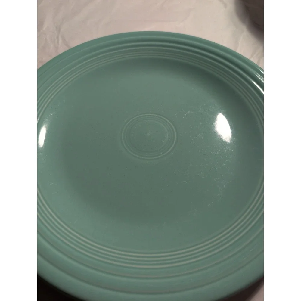 Fiesta Turquoise Dinner Plate & Salad Plate Homer Laughlin Set of 2